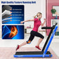 GYMAX Walking Pad, 2.25HP Dual Display Foldable Treadmill for Home with Remote/Smart App Control, Portable Compact Treadmill for Office Under Desk, Folding Running Machine for Small Spaces