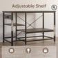 55 Gallon Fish Tank Stand with Charging Station, 49.2x13.8 Metal Aquarium Stand with 3-Tiers Adjustable Storage Shelves, 6-Legs Reptile Terrarium Stand, 700 LBs