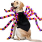 Dog Halloween Costume Large Breed, Furry Dog Spider Costume with 64 LED, Funny Halloween Dogs Costumes for Large Dogs Medium Pet Halloween Party Cosplay (Orange)