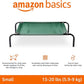 Amazon Basics Cooling Breathable Elevated Dog Bed with Metal Frame for Small Dogs, 36 x 22 x 7.5 Inch, Green
