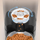 HoneyGuaridan 3.5L Automatic Cat Feeder for Two Cats, Food Dispenser with Stainless Steel Bowl,Timed Cat Feeder Programmable 1-6 Meals Control, Dual Power Supply,10s Meal Call Black