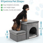 Foldable Pet Stairs for Beds & Sofas - Non-Slip Dog Steps with Storage for Small to Medium Dogs & Cats, Supports up to 120 lbs - Durable 2 & 3-Step Doggie Ladder for Easy Access