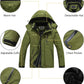 Men's Ski Jacket Warm Winter Snow Coat Waterproof Mountain Windbreaker Snowboarding Jacket Hooded for Hiking Traval