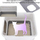 RIZZARI Large Enclosed Cat Litter Box : Covered Leak-Proof Reduces Odor - for Indoor Use Cat Owners (White)