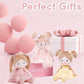 Soft Baby Doll Toys (12''), My First Baby Rag Doll for 1 Year-Old Girl Birthday Gift, Christmas Plush Toys Gift for Toddler Kids Infants-Halloween Special-Princess Coral-Light-Pink
