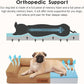 Chew Proof Dog Bed, 3" Memory Foam Dog Bed for Small and Medium Dogs, Removable and Washable Microsuede Cover, Waterproof Liner, Nonskid Bottom, 30x20 Inches S Khaki