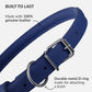 CollarDirect Rolled Leather Dog Collar, Soft Padded Round Puppy Collar, Handmade Genuine Leather Collar Dog Small Large Cat Collars 13 Colors (6 Inch, Deep Blue Smooth)