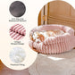 MEWOOFUN Dog Bed for Medium Dogs, Washable Large Cat Beds for Indoor Cats, Donut Pet Bed for Dogs and Cats with Anti-Slip Bottom (Pink, 27"x27"x10")