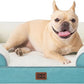 EHEYCIGA Orthopedic Dog Bed for Small Dogs, Waterproof Memory Foam Small Dog Beds with Sides, Non-Slip Bottom and Egg-Crate Foam Medium Pet Couch Bed with Washable Removable Cover, Turquoise Blue