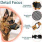 LUCKYPAW Dog Muzzle, Mesh Muzzle for Large Medium Small Dogs, Soft Mouth Guard for Biting Chewing, Breathable Mouth Guard with Adjustable Strap for Training(Brown, XS(Snout:6.5"-7.5"))