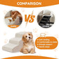 Dogs Steps for Bed, Dog Stairs for Small Dogs, 4-Step Dog Ramp for Bed, Couch, Sofa, and Chairs, Non-Slip Bottom Design, Cat Scratching, High Density Foam Portable Pet Step, Indoor, Beige