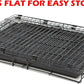 Durable Easy Portable Collapsible Metal Travel or Veterinary Collapsable Parrot Bird Carrier Beaks-Proof Easy Clean Carrier Cage with Stainless Steel Feeder Bowls Natural Wooden Perch
