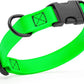 Dogline Biothane Waterproof Dog Collar with Quick Release Buckle Strong Coated Nylon Webbing with Odor- Proof for Easy Care Easy to Clean Fits Small Medium Large Dogs, Lime Green 1" W 15-25" L