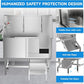 Dog Washing Station 50" Dog Grooming Tub with Right Stair& Faucet, Stainless Steel Dog Bathing Station for Home,Dog Bathtub for Large,Medium,Small Pets