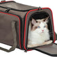 Petsfit Expandable Cat Carrier Dog Carriers,Airline Approved Soft-Sided Portable Pet Travel Washable Carrier for Kittens,Puppies,Removable Soft Plush mat and Pockets,Locking Safety Zippers