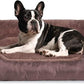 Dog Beds for Small Dogs Washable, Rectangle Dog Bed, Warming Soft Calming Sleeping Puppy Bed with Anti-Slip Bottom