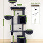 Globlazer Heavy Duty Cat Tree Tower, 73in Tall Cat Tree for Indoor Cats Large Adult, Cat Condo for Large Cats with 5 Scratching Posts, 2 Cat Caves, 2 Padded Perches, 2 Hanging Baskets, F73, Dark Gray