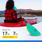 OCEANBROAD Kayak Paddle 86in/218cm, 90.5in/230cm Alloy Shaft 2-Piece Floatable Kayak Oar for Kayaking Canoeing Boating