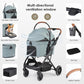 T6 Luxury Pet Stroller for Medium Dogs Up to 66lbs or 2 Small Pets – 3-in-1 Dog & Cat Stroller with Removable Carrier, Foldable & Lightweight (Green)