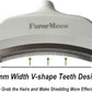Pet Deshedding Tool with Curve Blade, Cat Grooming Brush, Tight V-shaped Teeth Shedding Comb for Cats and Dogs (White, Large)