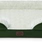 Bedsure Orthopedic Dog Bed Medium Size Dogs - Washable Medium Dog Cat Bed Waterproof, Comfort Pet Couch Sofa with Washable Removable Cover, Pets Bed with Nonskid Bottom, Plush-Green, 28"