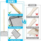 PINVNBY Stainless Steel Chicken Poop Scooper 3 in 1 Adjustable Wooden Handle Poop Scooper for Chicken(18.1" to 42.1")Multifunctional Chicken Coop Cleaning Tools Sifting Shovel Chicken Coop Accessories