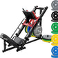 RitFit Adjustable Leg Press and Hack Squat Machine with Weight Plate Set, Professional Home Gym Equipment with Linear Bearings, Specialized for Complete Lower Body Workouts and Weight Storage Posts