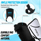Soccer Shin Guards and Socks Kids Youth Lightweight Soccer Pads Defender with Ankle Protection Ski Shin Guards Football Equipment for Age 4-14 Toddler Boys Girls Teens