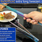 JETKONG 2 Pcs 18 Inch (45cm) Stainless Steel Grill Tongs Heavy Duty Giant Tweezer Tongs, Extra Large Tweezers Tools for Cooking, Grilling, BBQ and Turning Food (Rainbow)