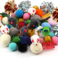 60 Pack Cat Toys - Assorted Kitten, Mouse, Crinkle & Pom Pom Balls
