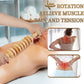 Liitrton Manual Wooden Fascia Massage Roller Trigger Points for Release Cellulite Sore Muscle Blasting (White+Red)