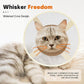 Cat Cone Collar Soft- Adjustable Comfortable Air Mesh Recovery Cone After Surgery to Stop Licking and Scratch, Alternative to Plastic Elizabethan Collar for Cat, Whiskers Freedom (Brown, S)