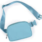 ODODOS Unisex Mini Belt Bag with Adjustable Strap Small Fanny Pack for Workout Running Traveling Hiking, Steel Blue