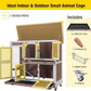 Aivituvin Rabbit Hutch Bunny Cage with Wheels Indoor Outdoor 47" Two Story Guinea Pig Cage with 2 Deep No Leak Tray