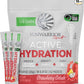 Sunwarrior Hydration Powder Electrolyte Packets Powder | Strawberry Colada Flavored | 18 Stick Packs 126g Pouch | Vegan and Plant-Based Sugar Free | B12 Elderberry and Electrolytes | Active Hydration
