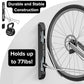 Bicycle Rack for Garage and Indoor Use, Adjustable, Foldable Bike Rack Set of 2 - Wall Mount for Road, Hybrid, Small Mountain, BMX Bikes - Secure and Space Saving Bike Storage (2 Pack)