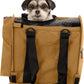SturdiBag Pro 2.0 Pet Travel Carrier for Cats and Dogs | Soft Sided Pet Carrier Bag with Safety Clips and Seatbelt Straps for Airplane or Car Travel | Cube, Earthy Tan