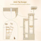 Heybly Heavy Duty Cat Tree, 71-Inch Tall Tower for Large Maine Coon with Extra-Large Baseboard, Cat Condo Furniture with Multi-Level Platforms, 2 Hammocks and 12 Scratching Posts, Beige HCT037M