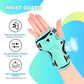 2PM SPORTS Knee Pads for Kids, Wrist Guards Knee and Elbow Pads Set with Drawstring Bag, Protective Gear Set for Girls Boys Roller Skating Cycling Skateboard - Mint Medium