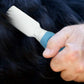Pets First Professional Pet Mat Remover - Dematting Tool for Grooming Cats & Dogs - Removes Matted Fur, Tangles, Knots, Loose Hair & Dirt - Stainless Steel, Gentle Teeth, Soft Comfort Grip Handle,Blue