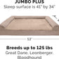 Furhaven Orthopedic Dog Bed for Large Dogs w/ Removable Bolsters & Washable Cover, For Dogs Up to 125 lbs - Plush & Suede Sofa - Almondine, Jumbo Plus/XXL