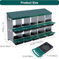 Chicken Nesting Box, 10 Hole 2 Layer Hen Nest Boxes, Roll Away Eggs Laying Boxes,Cleanable Pull Out Hen Roosting Boxes