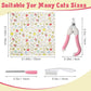 4p Cat Wrap for Cutting Nails Set, Self-Adhesive Cat Wrap Comfortable & Soft Cat Grooming Wrap Suitable for Many Cat Sizes Cat Burrito Wrap for Trimming Nails
