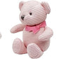 100% Organic Cotton Baby Teddy Bears Bulk for Baby Shower 6.5" (3pcs/Set)