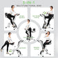 BARWING Stationary Exercise Bike for Home Workout, 5 IN 1 Foldable Indoor Cycling Bike for Seniors, 350LB Capacity, 16-Level Magnetic Resistance, Seat Backrest Adjustments