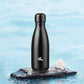 Insulated Water Bottles,12 oz Double Wall Stainless Steel Vacumm Metal Flask for Sports Travel,Midnight Black