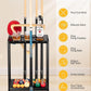 Billiards Pool Stick Holder - Pool Cue Rack Floor Stand & Ping Pong Paddle Holder Hardwood Pool Cue Holder for 12 Cues Sticks Pool Table Accessories Organizer (Black)