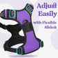 rabbitgoo Dog Harness Medium Sized, No Pull Pet Harness with 3 Buckles, Adjustable Soft Padded Vest with Control Handle, Walking Reflective Pet Vest for Medium Dogs, Purple, M
