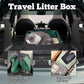 Travel Litter Box for Cats, Foldable Portable Litter Box, Leak Proof Cat Travel Carrier with Kitty Litter Scoop Bowl, Collapsible Waterproof Odor Free Easy Carrier for Car Outdoor, X-Large