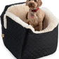 Snoozer Lookout I Car Seat - Dog Car Seats for Small Dogs, Puppy Booster Bed for Small Sized Pets up to 18 Lbs, Elevated, Washable - Size S, Black Quilted